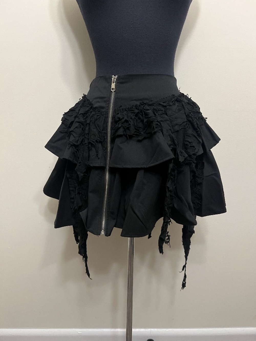 Dark in Love Gothic Tiered Mini Skirt